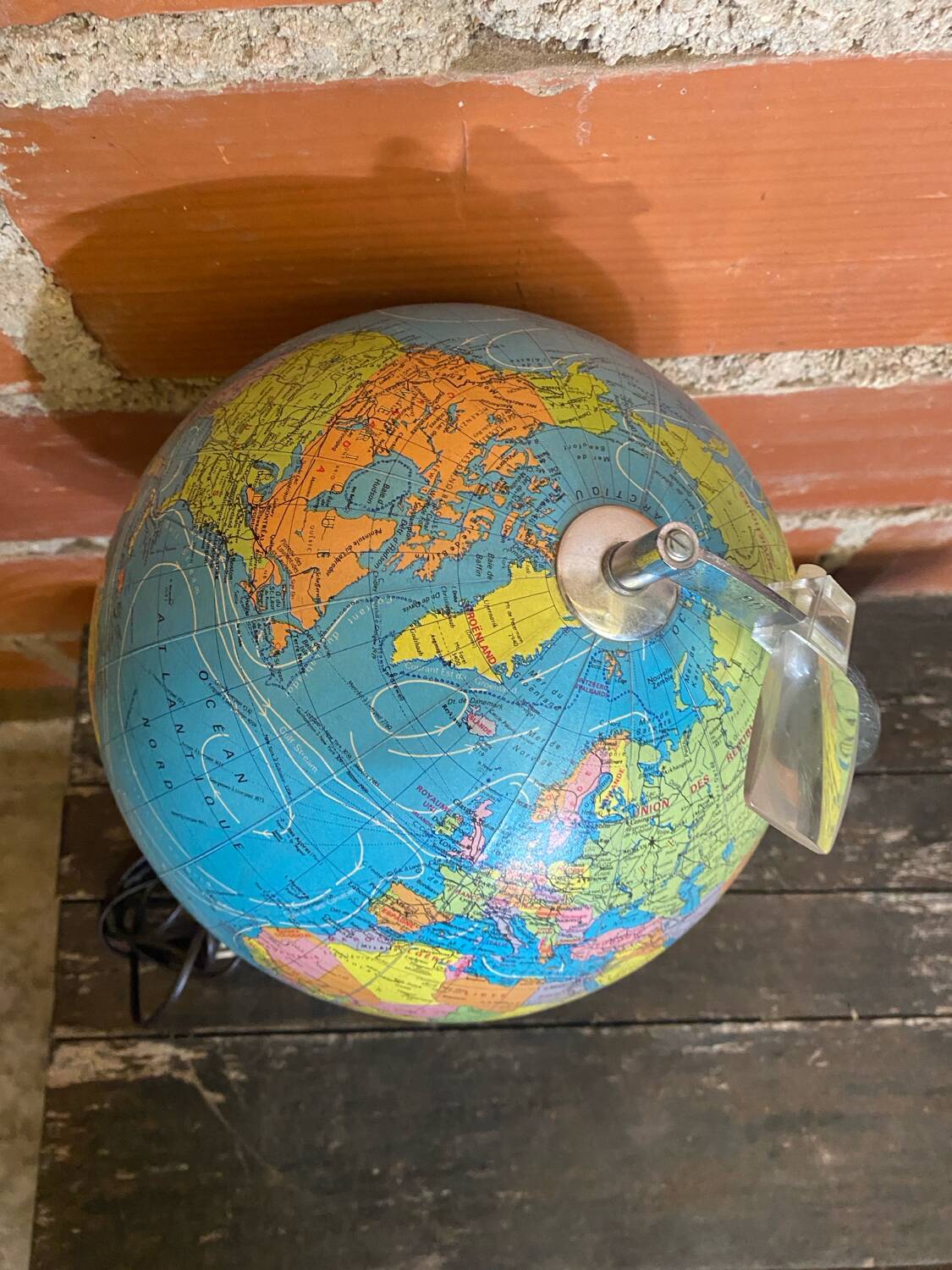 World Map Earth Globe Old TARIDE 1985 Model 90RL025 Vintage