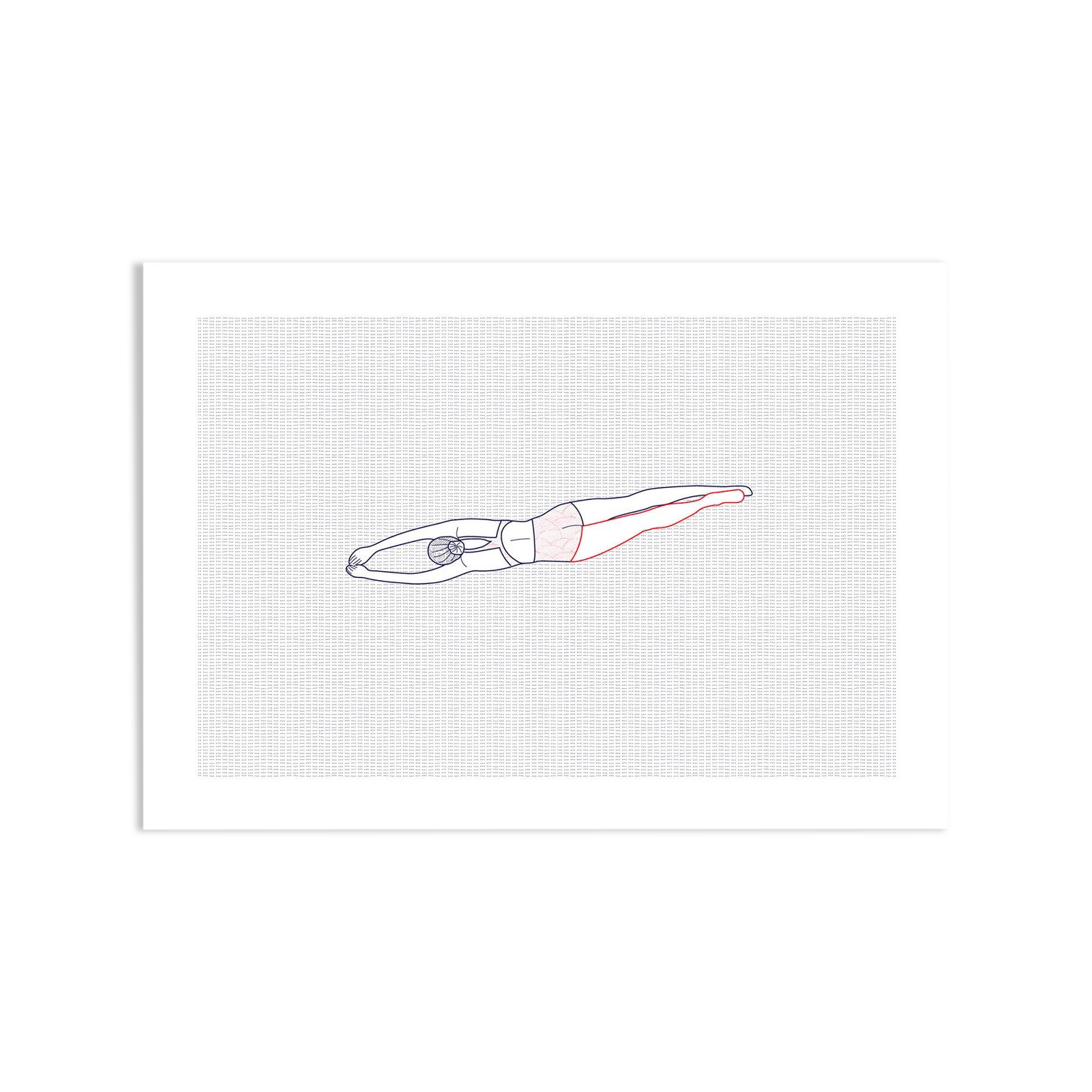 Illustration A4 naiade no. 8/8 brittany bather sea