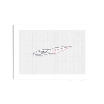 Illustration A4 naiade no. 8/8 bretagne baigneuse mer