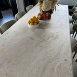 Travertine dining table