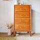 Vintage 1950s wooden chest of drawers – 4 drawers – tapered legs