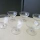 Set of 6 vintage champagne glasses in Cristallin Decoration of crosses