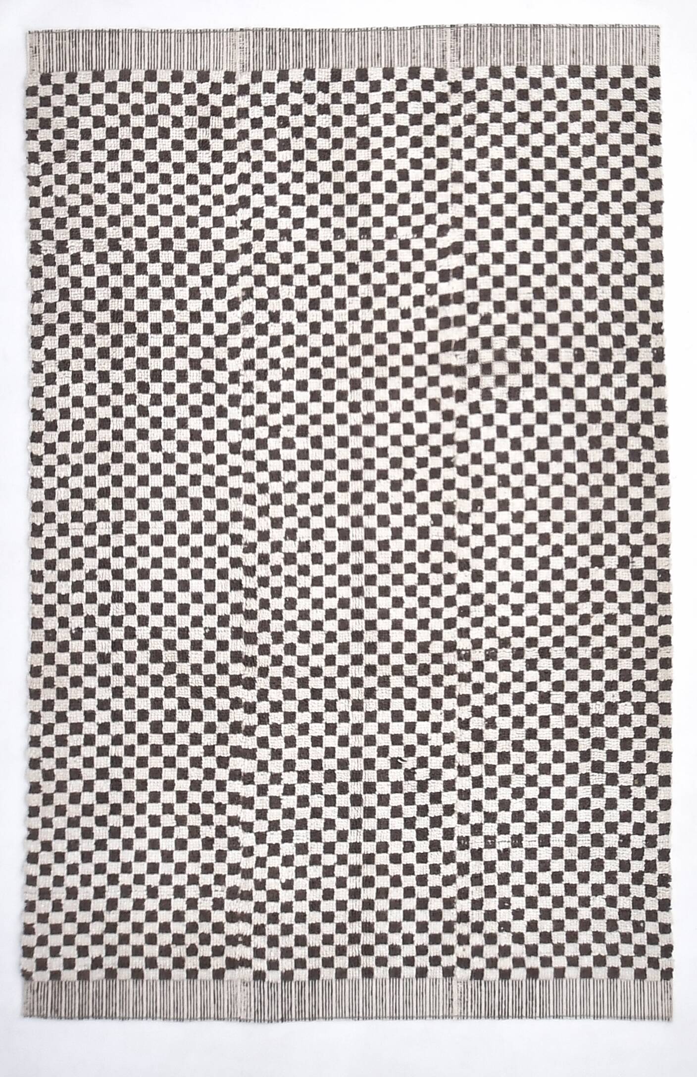 7x10 Checkered Moroccan Rug, 200x298Cm