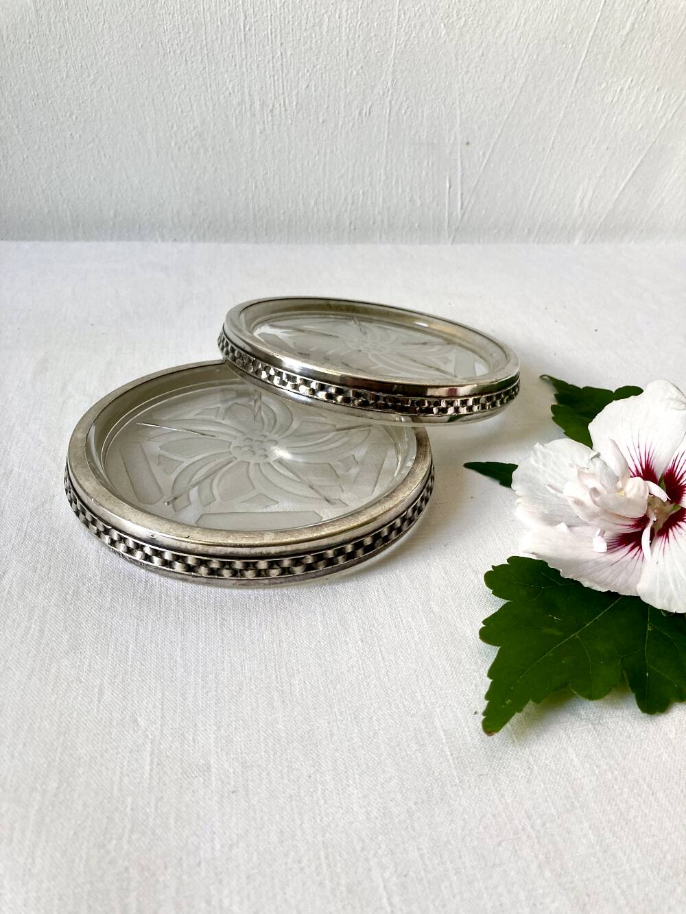 Pair of Art Deco coasters, 1930s