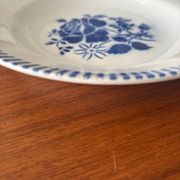 Set of 6 deep plates Luneville model Évian – floral decoration