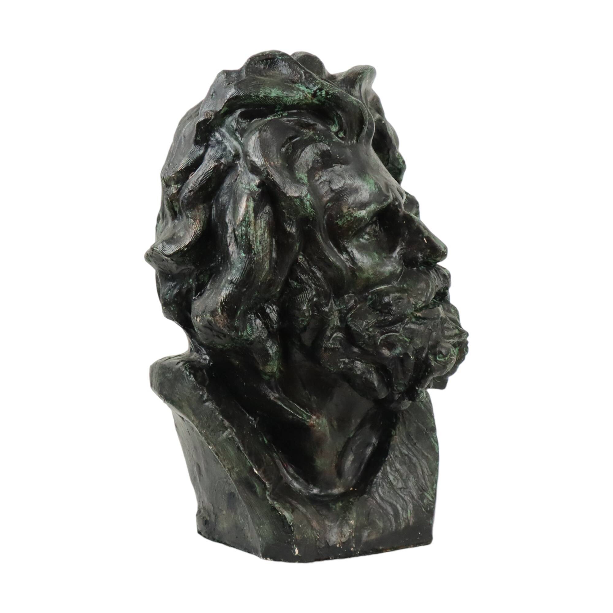 Guerrier néoclassique gaulois tête de gaulois d'après François Rude (1784-1855)