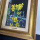 Oil on canvas signed Jordi Vall Escriu Yellow narcissus and two cups