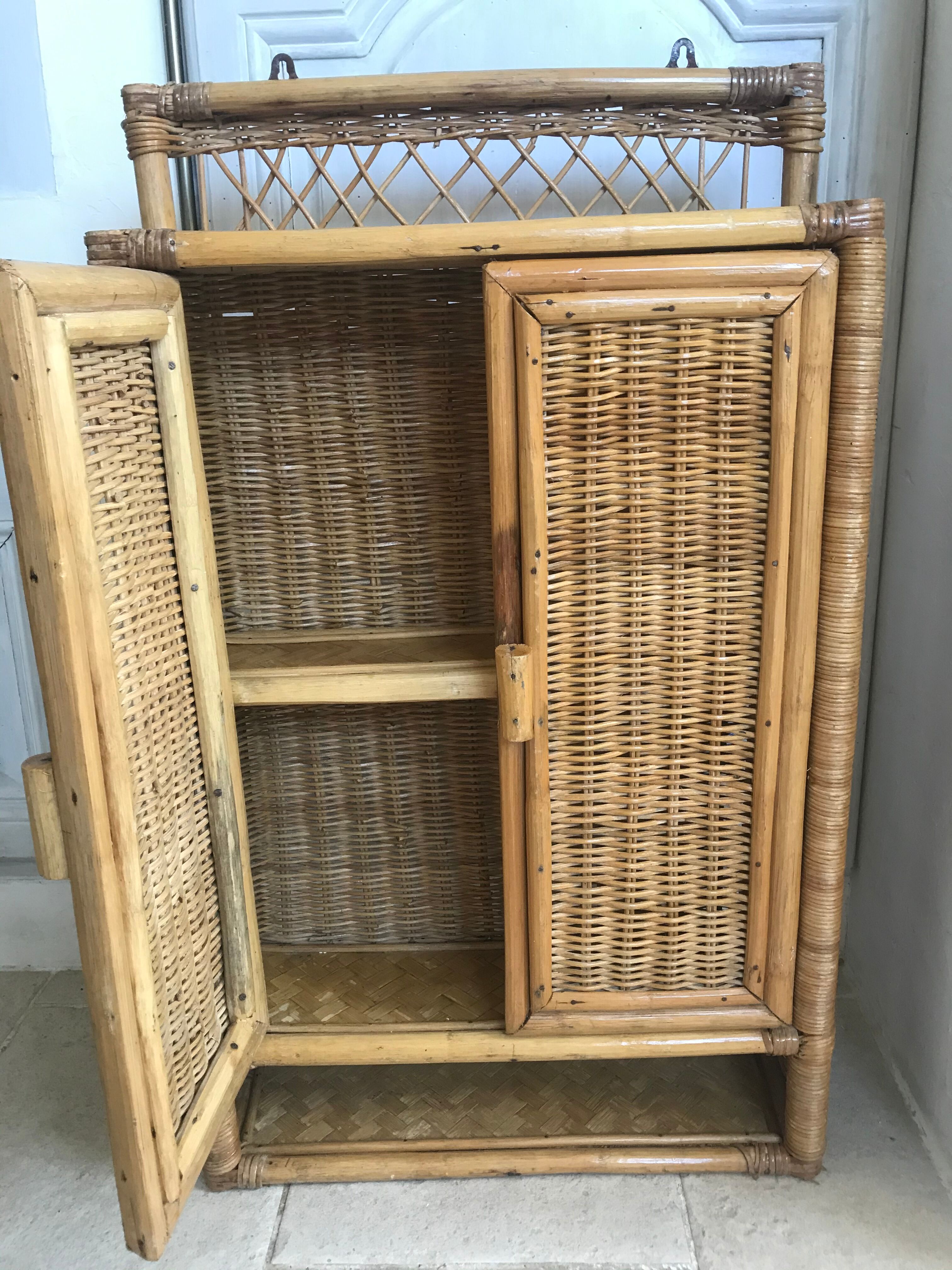 Rattan wall cabinet 82X48