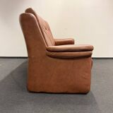 Leather  2-piece set-sofa and armchair from Elastoform