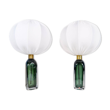 Mid-Century Modern Table Lamps by Carl Fagerlund for Orrefors Sweden RD 1406