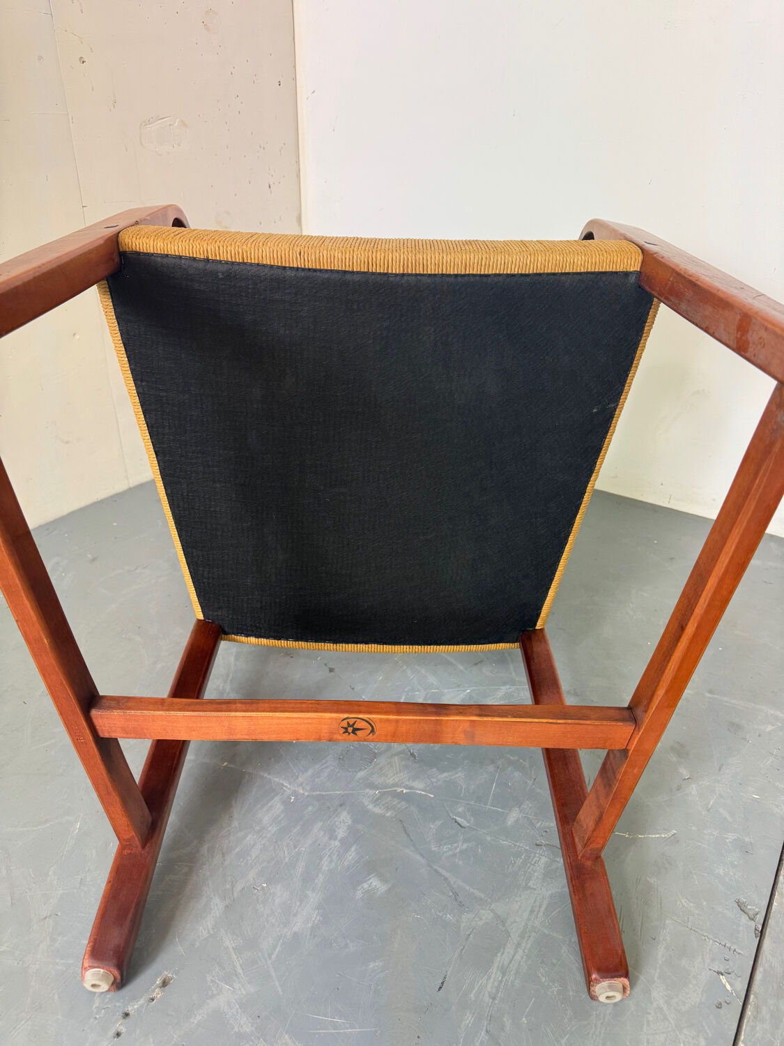 High quality Scandinavian Style Wood and Rope Armchair, 1970s