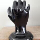 Hand and opaline globe wall light