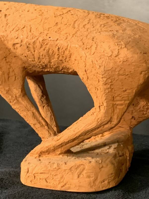 Animal Sculpture Horse, Terracotta, Unique Piece, 1960s