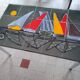 Vallauris Adri ceramic coffee table from the 60s "the sailboats"