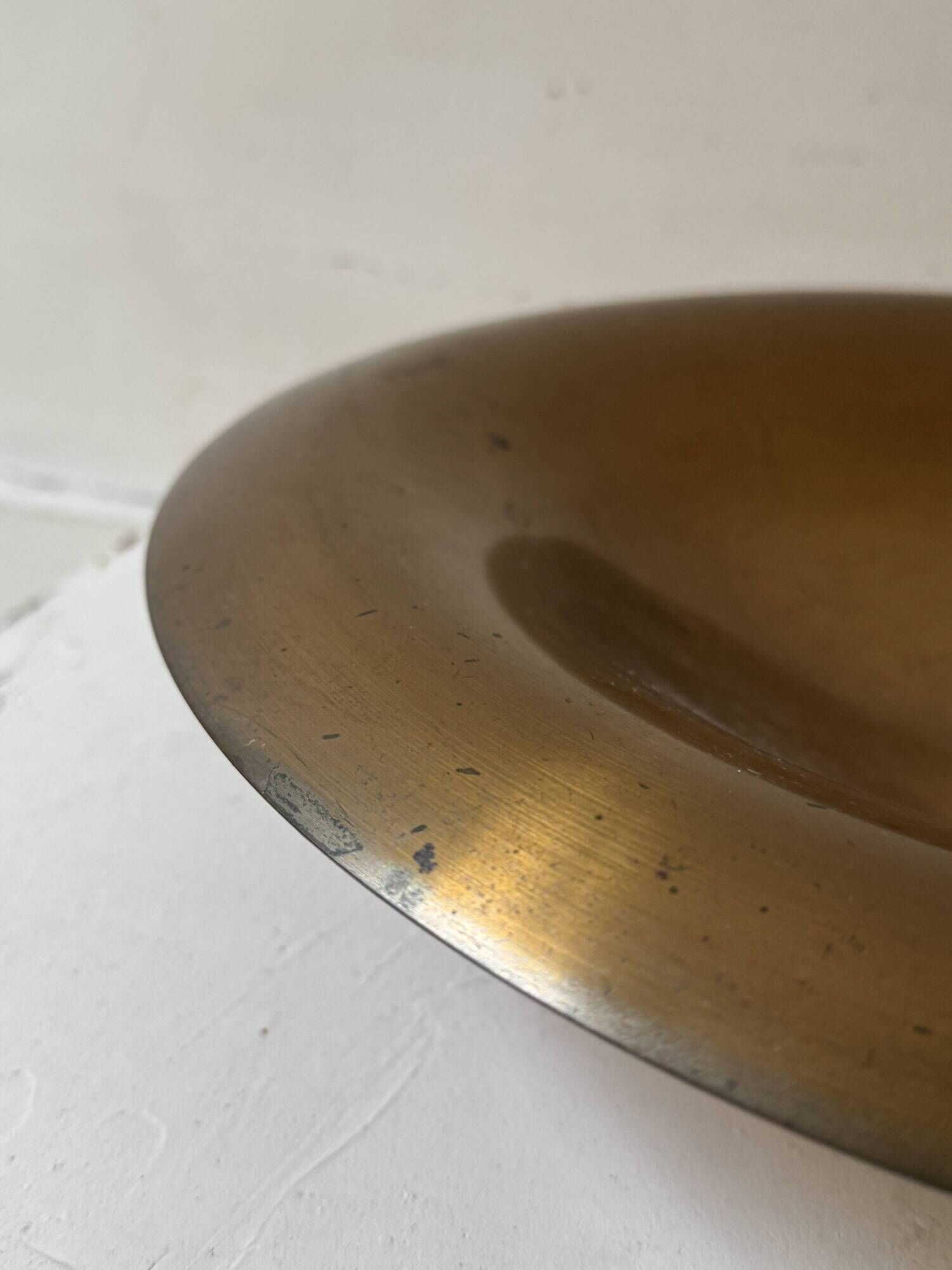 Large bowl / catch-all in genuine brass and signed