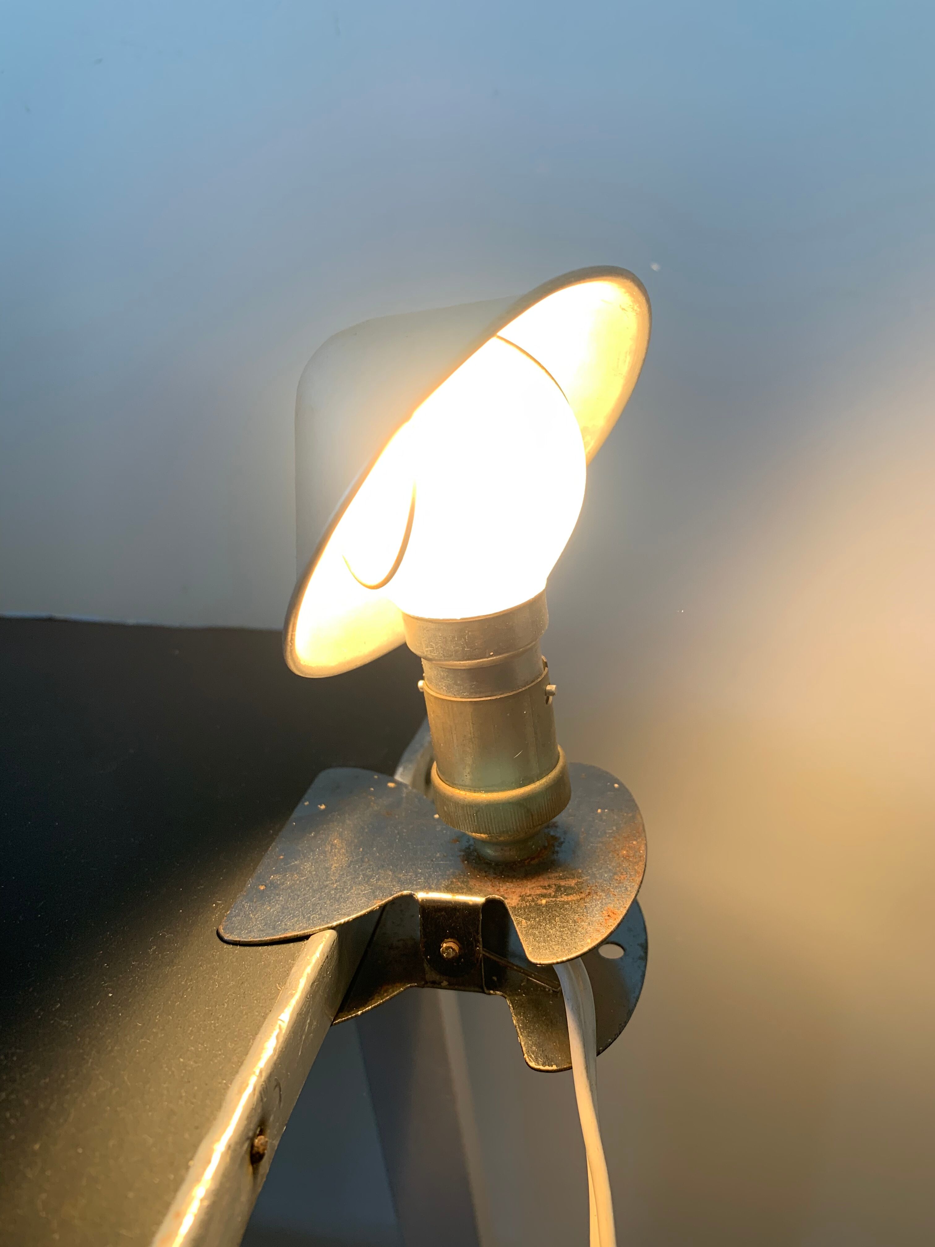 Old mushroom clip lamp