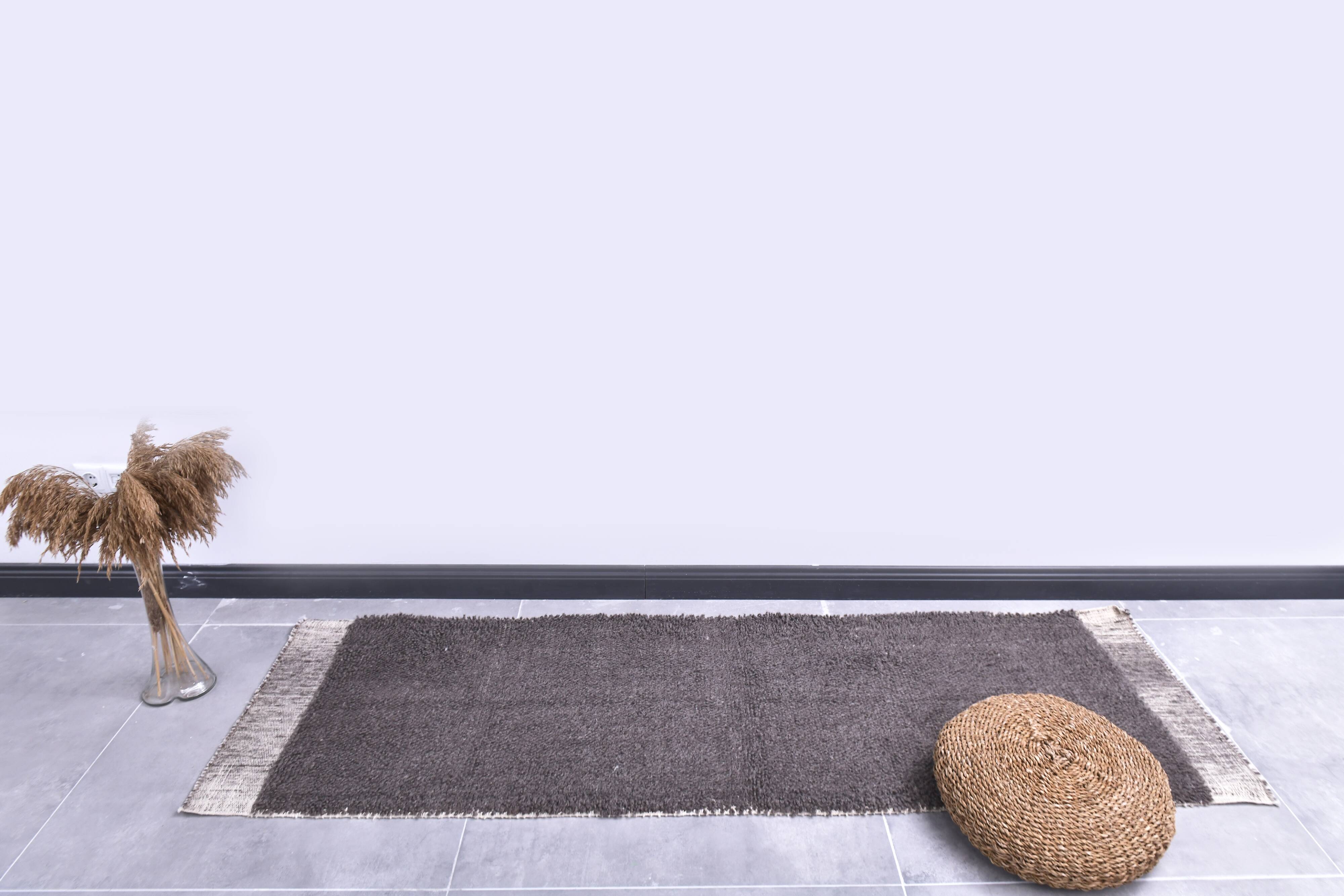 2x7 Brown Handmade Vintage Runner Rug, 64x212Cm