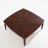 Walnut marquetry coffee table circa 1970