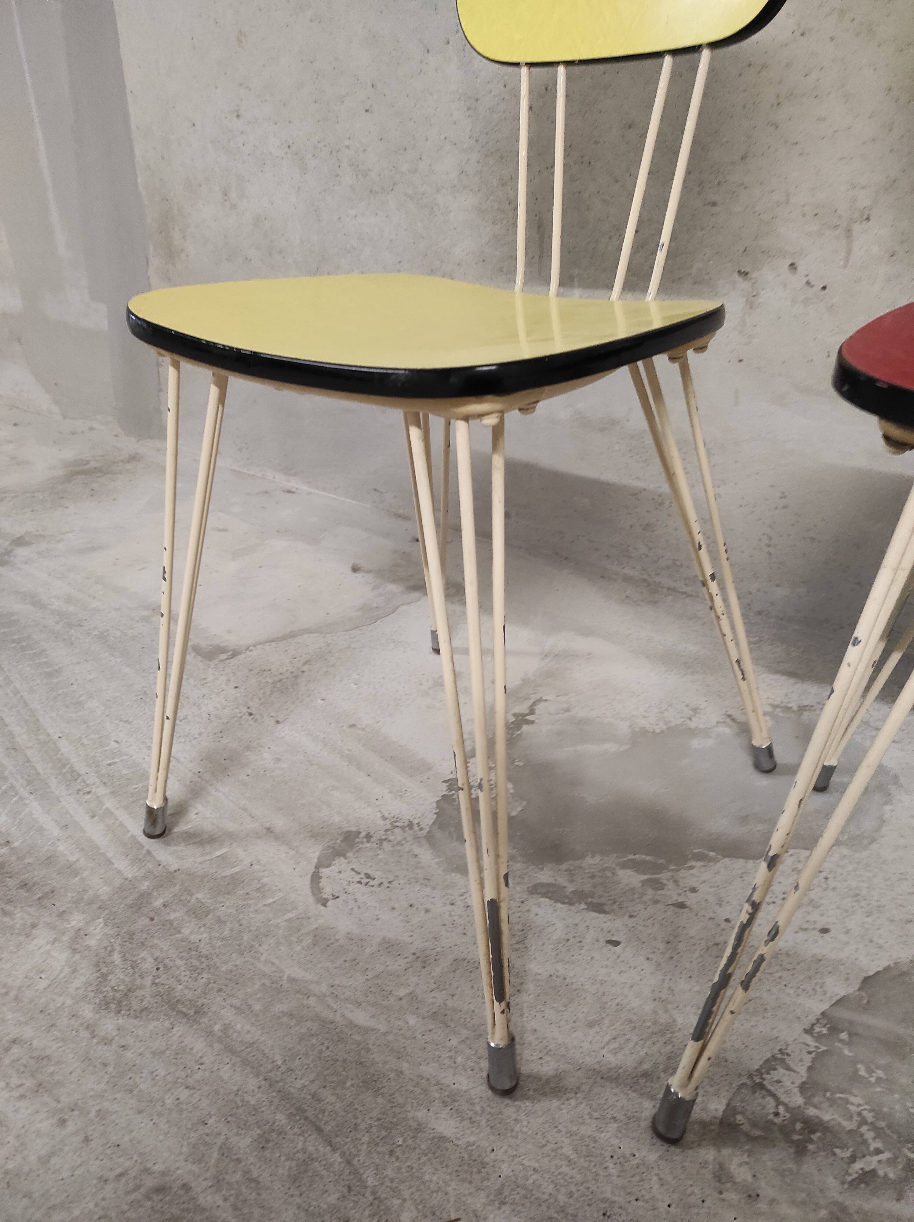 Chairs in formica feet Eiffel