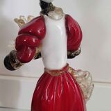 Set of 2 murano candlestick statuettes