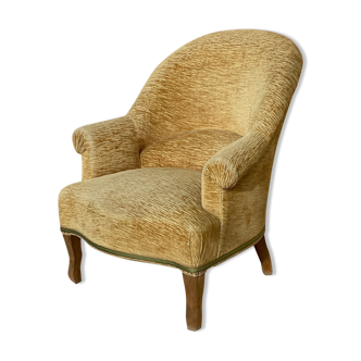 Fauteuil crapaud velours vintage