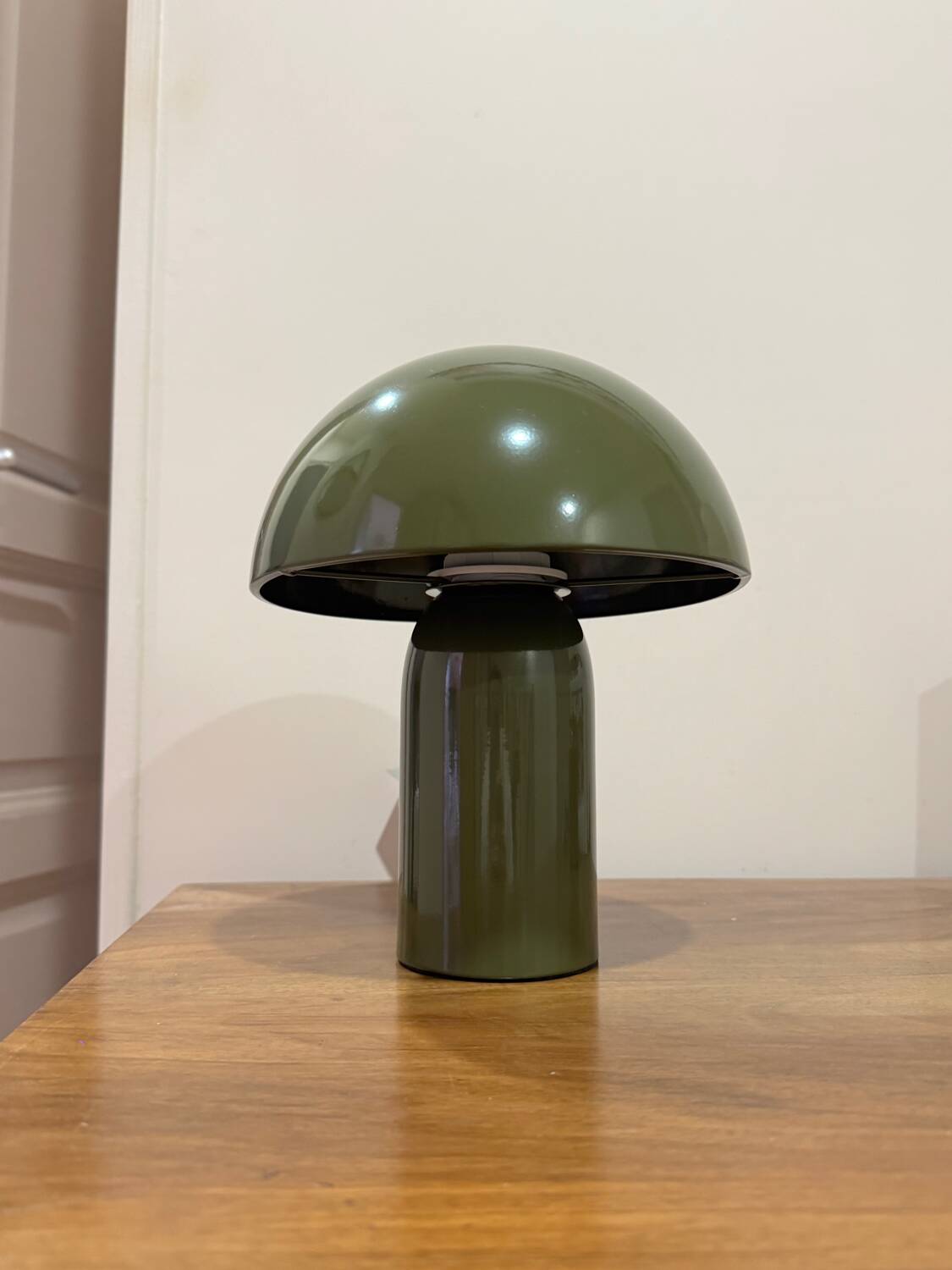 Lampe champignon vert kaki