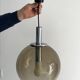 Vintage smoked glass pendant light from the 70s