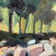 Original Swedish Oil On Canvas – “Landscape Composition” By Jarl Lindblad – Dated 1998 – Vintage & Framed – 43.5 × 51 Cm (17.1" × 20.1")