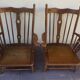 Pair armchair low high-back scandinavian 50/60