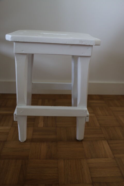 Handcrafted white oak stool