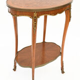 Louis XV style pedestal table in marquetry