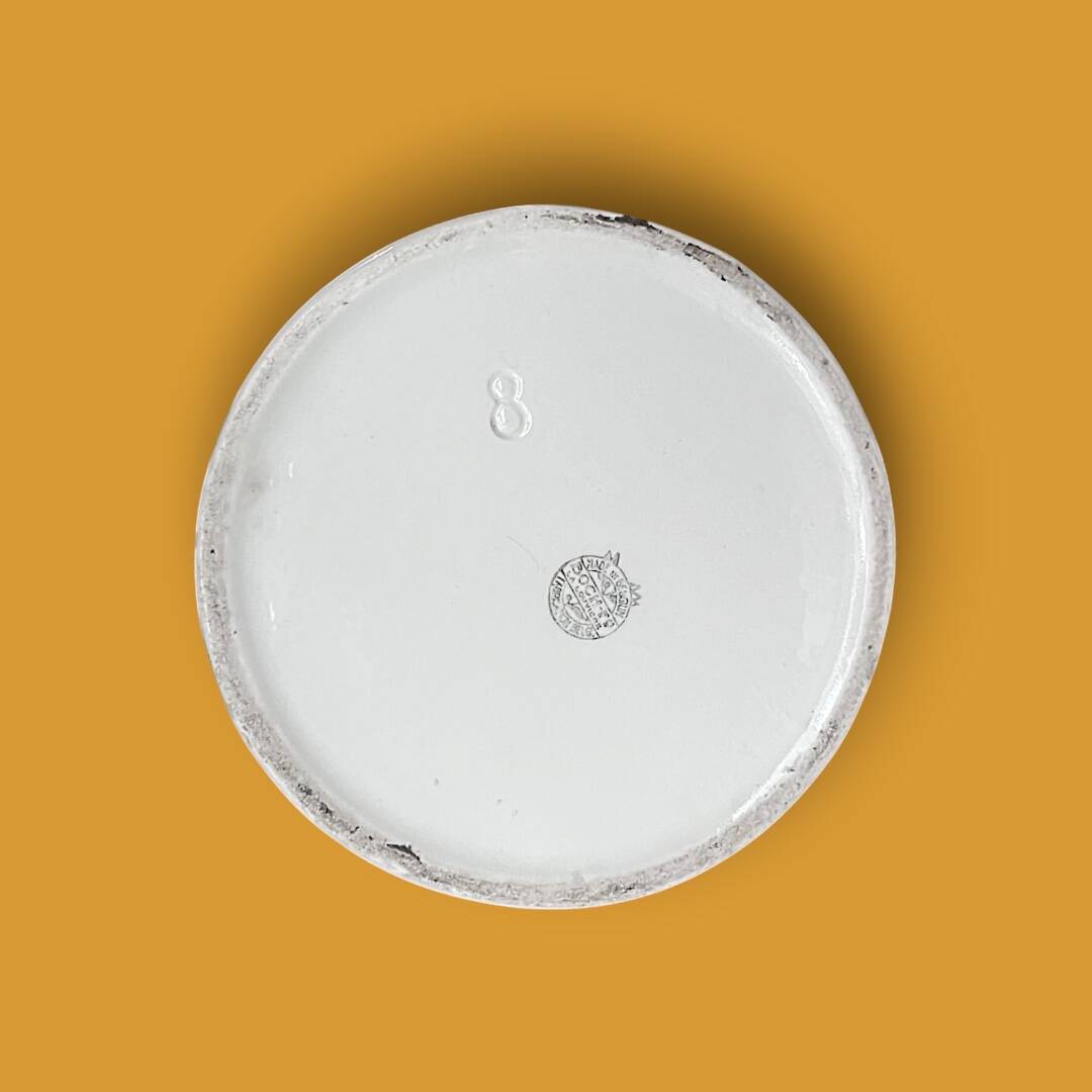 Vintage white ceramic jug with glaze – 2 L - BOCH La Louvière