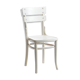 Chaise de mundus en bois blanc avec détails en laiton, années 1940