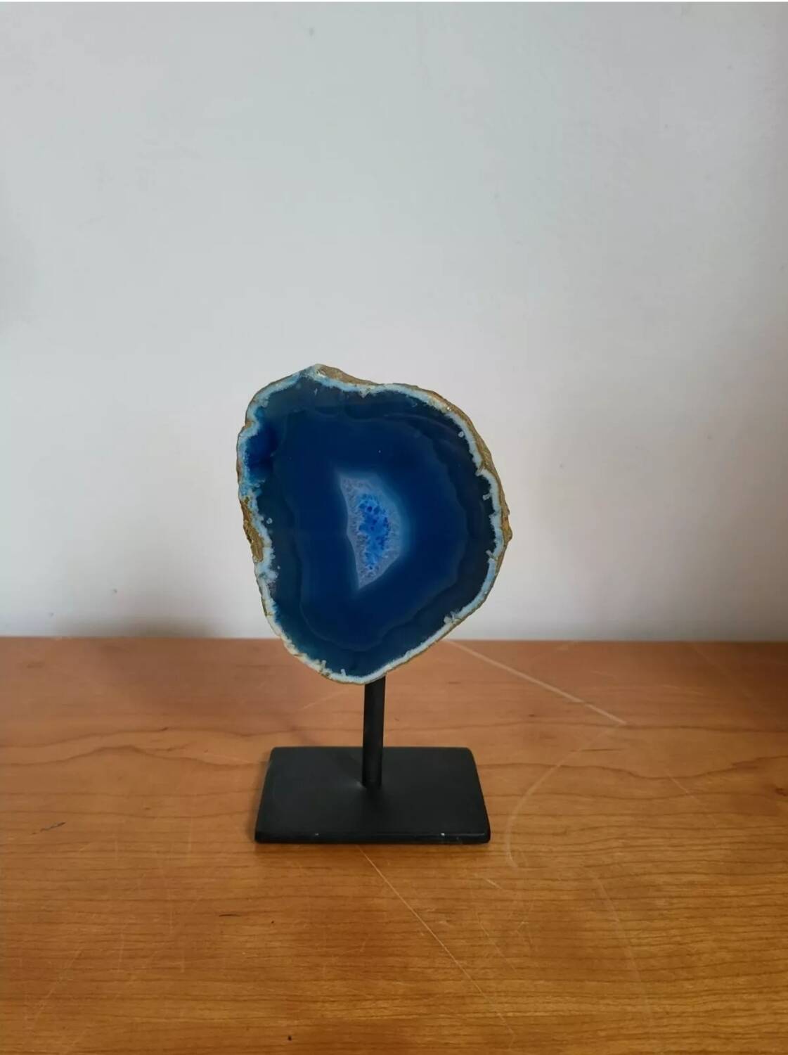 Blue Geode Agate on support