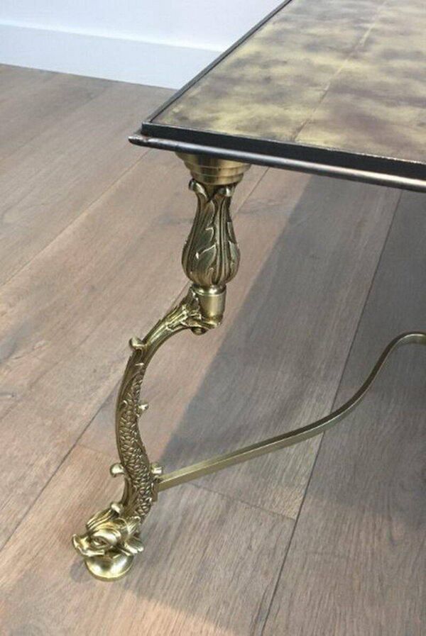Table basse en laiton Maison Jansen
