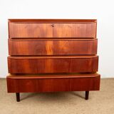 Commode 4 tiroirs en teck, Danemark 1960