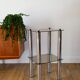 Bolster in chrome and smoked glass, double floors, Design, 1970