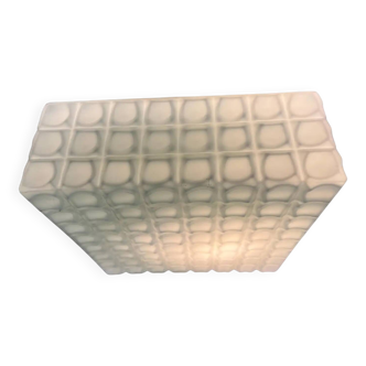 Mid-century milk glass flush mount or wall light, Czechoslovakia