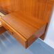 Double bed vintage Scandinavian in teak from the 1960s with integrated bedside tables.
