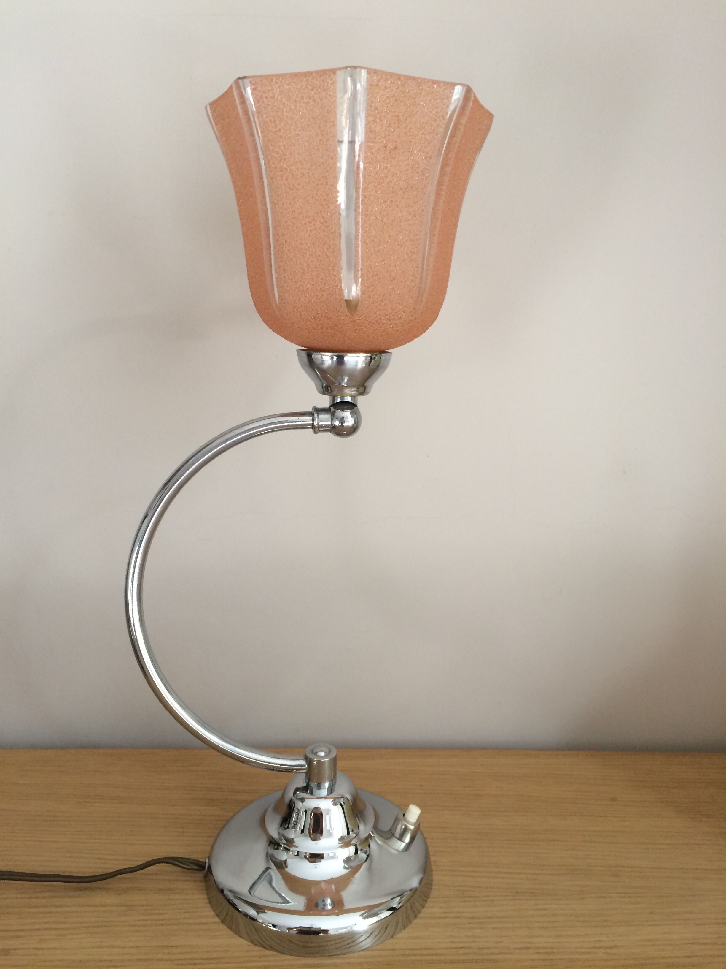 Bedside lamp art deco from the 40s-50s