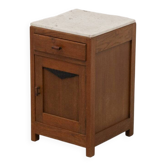 Table de chevet en marbre Art Déco néerlandais des années 1920