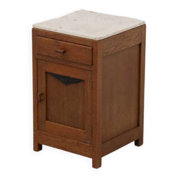 Dutch Art Deco Marble Bedside Table 1920s