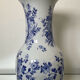 Large antique Delft blue and white porcelain vase signed