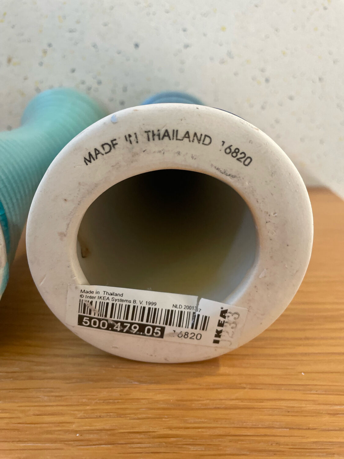 Set of 2 glazed stoneware candle holders