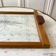 Wooden top and art deco glass 30s