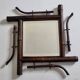 Bamboo wall mirror, Japanese style, late 19th century, 40 cm