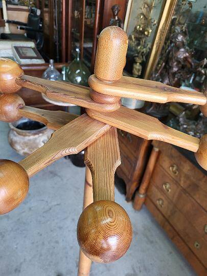 1960 modernist vintage coat rack in fir 7 b