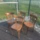 Lot de ancienne chaises de bistrot ,baumann bous courbe vintage