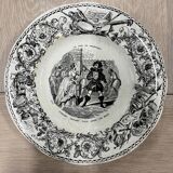 Set of 11 plates Creil Montereau LM & Cie