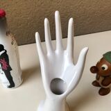 White ceramic hand-made vase by original 70s JMR